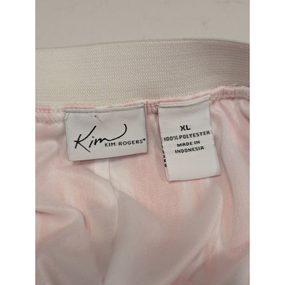 Striped Maxi Skirt XL Orange and White Pleated Coastal Resort Wear Preppy - Picture 3 of 10